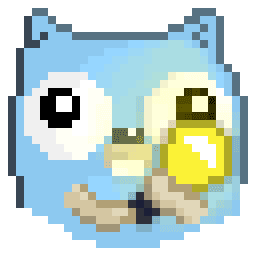 Pixelated golang gopher holding a light bulb